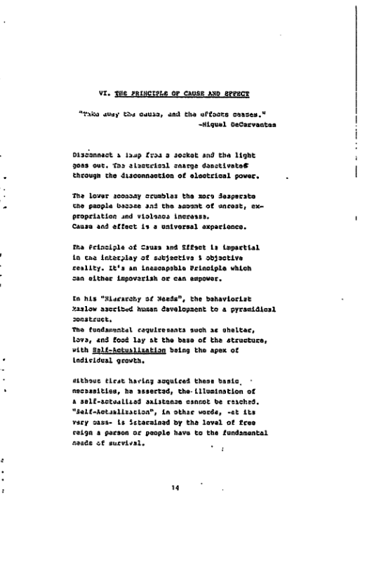 “taia suey € ouusa, and Eha oFosts ceases. ~diguel DeCacvastas  Dissaamact s Luup ££34 3 S0kak and tha Mght 9083 out. T slaseeisal smarge danctiveted Ehcougn the duscomnsstion of eleatrical povec,  Toa Lower soosaay srusblas the zoca Jespecate oo pacpla bassse 3a4 the ssomt of sacost, ex- propetation sed violasos ineserss.  Caura 03 affact 13 o untvarsal sxpacience.  T fctasigle of Srura and Stesct Ln tapartial 1o caa Loteczlay of sibjactiva § sbjactive elity. 18’s an Lasscapsble Peisctple vhich an elther Lapovarish o can empovor.  £ his "Hacseshy 3¢ Nests", the bshaviocist aslow axceised huser eavalopaent to & preseialesl sonsteuct,  o tondamuntal coquirasants such ac sheltac, Lova, and fosé lay st the basa of the steuctucs, vith Salé-Retuslisation Setng the apex of tndteidual geavea,  athoue theat havkay aoqetced theas basic mschasitics, ha 3ssectad, the- Lilustaation of  & sel-sctualliod sxiatsese cancot be caached. “Salt-Aotualliacion®, in othae voeds, -et ity vaey sasse Ls Setacaiaad by ths lavel of fres 3190 & pacson ar people Nave to the fundsseatal saace o€ suevioal.  " 